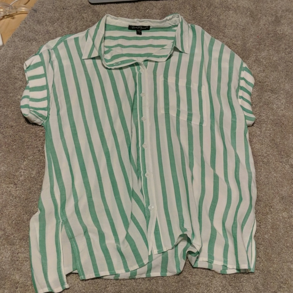 Striped button down